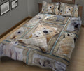 Ohaprints-Quilt-Bed-Set-Pillowcase-Polar-Bear-Frame-Patchwork-Floral-Pattern-Unique-Gift-For-Animal-Lover-Blanket-Bedspread-Bedding-239-King (90'' x 100'')