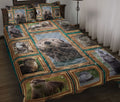 Ohaprints-Quilt-Bed-Set-Pillowcase-Cute-Otters-Frame-Patchwork-Floral-Pattern-Unique-Gift-For-Animal-Lover-Blanket-Bedspread-Bedding-1997-Throw (55'' x 60'')