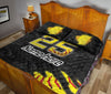 Ohaprints-Quilt-Bed-Set-Pillowcase-Softball-Sport-Yellow-Ball-Pattern-Black-Camo-Custom-Personalized-Name-Number-Blanket-Bedspread-Bedding-2678-Queen (80&#39;&#39; x 90&#39;&#39;)