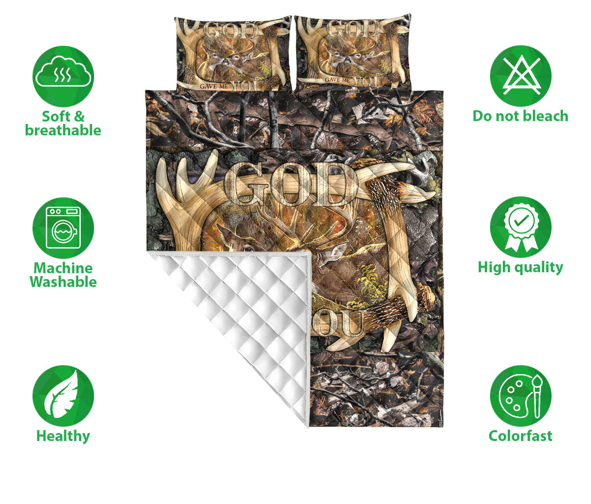 Ohaprints-Quilt-Bed-Set-Pillowcase-Deer-Couple-God-Gave-Me-You-Camo-Anniversary-Gift-For-Couple-Husband-&-Wife-Blanket-Bedspread-Bedding-1500-Double (70'' x 80'')