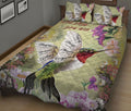 Ohaprints-Quilt-Bed-Set-Pillowcase-Hummingbird-God-Says-You-Are-Flower-Floral-Pattern-Gift-For-Animal-Lover-Blanket-Bedspread-Bedding-2088-King (90'' x 100'')