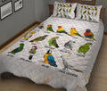 Ohaprints-Quilt-Bed-Set-Pillowcase-Parrot-Species-Bird-Unique-Gift-Idea-For-Parrot-Animal-Lover-Blanket-Bedspread-Bedding-2684-King (90'' x 100'')