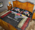 Ohaprints-Quilt-Bed-Set-Pillowcase-Texas-Map-Western-Texas-Flag-Bluebonnet-Wild-West-Custom-Personalized-Name-Blanket-Bedspread-Bedding-1738-King (90'' x 100'')