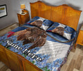 Ohaprints-Quilt-Bed-Set-Pillowcase-Western-Texas-Flag-Map-Longhorn-Bluebonnet-Wild-West-Custom-Personalized-Name-Blanket-Bedspread-Bedding-2327-King (90'' x 100'')