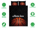 Ohaprints-Quilt-Bed-Set-Pillowcase-Basketball-Ball-Black-Background-Sport-Lover-Gift-Custom-Personalized-Name-Blanket-Bedspread-Bedding-2330-Double (70'' x 80'')