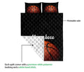 Ohaprints-Quilt-Bed-Set-Pillowcase-Basketball-Ball-Black-Background-Sport-Lover-Gift-Custom-Personalized-Name-Blanket-Bedspread-Bedding-2330-Queen (80'' x 90'')