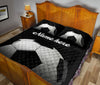 Ohaprints-Quilt-Bed-Set-Pillowcase-Soccer-Ball-Black-Background-Sports-Lover-Gift-Custom-Personalized-Name-Blanket-Bedspread-Bedding-2923-King (90&#39;&#39; x 100&#39;&#39;)