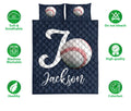 Ohaprints-Quilt-Bed-Set-Pillowcase-Baseball-Ball-Navy-Background-Sports-Lover-Gift-Custom-Personalized-Name-Blanket-Bedspread-Bedding-2928-Double (70'' x 80'')