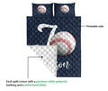 Ohaprints-Quilt-Bed-Set-Pillowcase-Baseball-Ball-Navy-Background-Sports-Lover-Gift-Custom-Personalized-Name-Blanket-Bedspread-Bedding-2928-Queen (80'' x 90'')