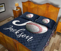 Ohaprints-Quilt-Bed-Set-Pillowcase-Baseball-Ball-Navy-Background-Sports-Lover-Gift-Custom-Personalized-Name-Blanket-Bedspread-Bedding-2928-King (90'' x 100'')