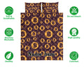 Ohaprints-Quilt-Bed-Set-Pillowcase-Bitcoin-Coins-Brown-Seamless-Gift-For-Investor-Custom-Personalized-Name-Blanket-Bedspread-Bedding-2337-Double (70'' x 80'')