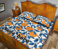 Ohaprints-Quilt-Bed-Set-Pillowcase-Tropical-Seamless-Pattern-Oranges-Fruit-Background-Custom-Personalized-Name-Blanket-Bedspread-Bedding-1749-King (90'' x 100'')