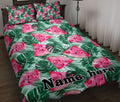 Ohaprints-Quilt-Bed-Set-Pillowcase-Watermelons-Fruit-Tropical-Palm-Leaves-Seamless-Custom-Personalized-Name-Blanket-Bedspread-Bedding-1166-Throw (55'' x 60'')