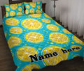 Ohaprints-Quilt-Bed-Set-Pillowcase-Lemon-Pineapples-Tropical-Watermelon-Seamless-Blue-Custom-Personalized-Name-Blanket-Bedspread-Bedding-1751-Throw (55'' x 60'')