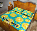 Ohaprints-Quilt-Bed-Set-Pillowcase-Lemon-Pineapples-Tropical-Watermelon-Seamless-Blue-Custom-Personalized-Name-Blanket-Bedspread-Bedding-1751-King (90'' x 100'')