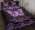 Ohaprints-Quilt-Bed-Set-Pillowcase-Fibromyalgia-Awareness-Butterfly-Purple-Ribbon-Mandala-Pattern-Blanket-Bedspread-Bedding-2454-Throw (55'' x 60'')