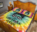 Ohaprints-Quilt-Bed-Set-Pillowcase-Gothic-Skull-Zero-Given-Boho-Hippie-Rainbow-Tie-Dye-Pattern-Blanket-Bedspread-Bedding-1-Queen (80'' x 90'')
