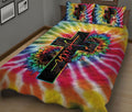Ohaprints-Quilt-Bed-Set-Pillowcase-Jesus-Faith-Cross-Sunflower-Boho-Hippie-Rainbow-Tie-Dye-Pattern-Blanket-Bedspread-Bedding-69-King (90'' x 100'')