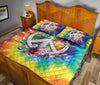 Ohaprints-Quilt-Bed-Set-Pillowcase-Peace-Sign-Boho-Hippie-Rainbow-Tie-Dye-Custom-Personalized-Name-Blanket-Bedspread-Bedding-1261-Queen (80&#39;&#39; x 90&#39;&#39;)