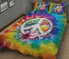 Ohaprints-Quilt-Bed-Set-Pillowcase-Peace-Sign-Boho-Hippie-Rainbow-Tie-Dye-Custom-Personalized-Name-Blanket-Bedspread-Bedding-1261-King (90&#39;&#39; x 100&#39;&#39;)