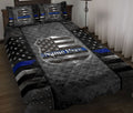 Ohaprints-Quilt-Bed-Set-Pillowcase-Police-Thin-Blue-Line-American-Us-Flag-July-4Th-Custom-Personalized-Name-Blanket-Bedspread-Bedding-930-Throw (55'' x 60'')