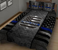 Ohaprints-Quilt-Bed-Set-Pillowcase-Police-Thin-Blue-Line-American-Us-Flag-July-4Th-Custom-Personalized-Name-Blanket-Bedspread-Bedding-930-King (90'' x 100'')