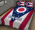 Ohaprints-Quilt-Bed-Set-Pillowcase-Ohio-State-Flag-American-Flag-Pride-State-Ohio-Custom-Personalized-Name-Blanket-Bedspread-Bedding-1510-King (90'' x 100'')