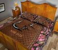 Ohaprints-Quilt-Bed-Set-Pillowcase-Fishing-Hook-Pink-Camo-Camouflage-Brown-Pattern-Custom-Personalized-Name-Blanket-Bedspread-Bedding-931-Queen (80'' x 90'')