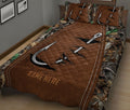 Ohaprints-Quilt-Bed-Set-Pillowcase-Fishing-Hook-Fisherman-Camo-Camouflage-Brown-Pattern-Custom-Personalized-Name-Blanket-Bedspread-Bedding-1511-King (90'' x 100'')