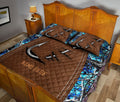 Ohaprints-Quilt-Bed-Set-Pillowcase-Fishing-Hook-Blue-Camo-Camouflage-Brown-Pattern-Custom-Personalized-Name-Blanket-Bedspread-Bedding-3052-Queen (80'' x 90'')