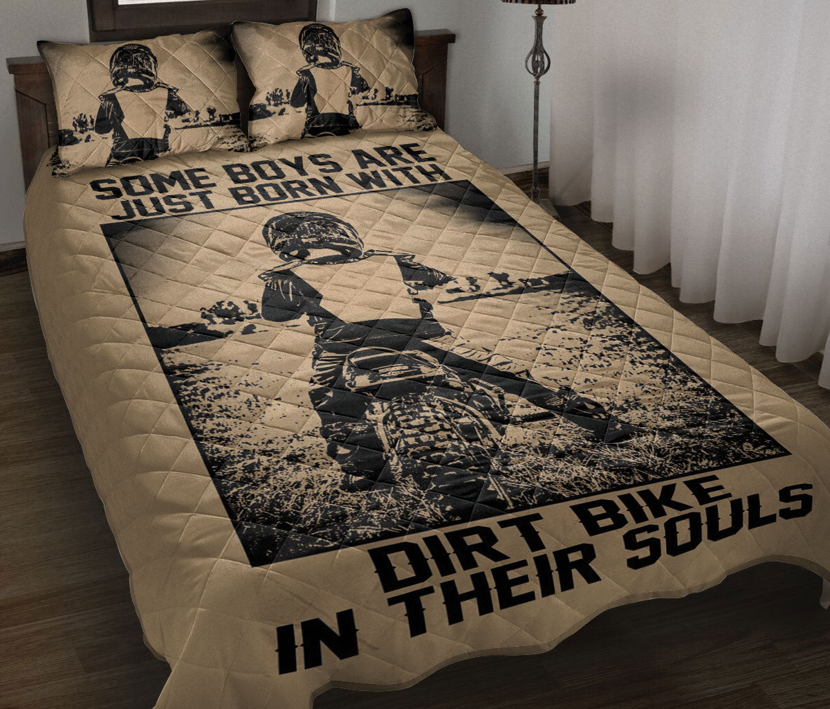 Ohaprints-Quilt-Bed-Set-Pillowcase-Some-Boys-Are-Just-Born-With-Dirt-Bike-In-Their-Souls-Motocross-Extreme-Sports-Blanket-Bedspread-Bedding-751-Throw (55'' x 60'')