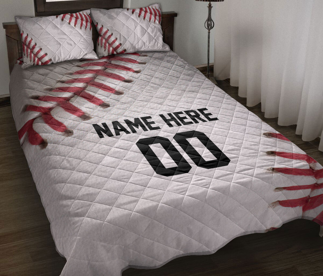Ohaprints-Quilt-Bed-Set-Pillowcase-Baseball-White-Ball-Gifts-For-Sports-Lover-Custom-Personalized-Name-Number-Blanket-Bedspread-Bedding-1332-Throw (55'' x 60'')