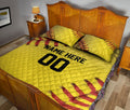 Ohaprints-Quilt-Bed-Set-Pillowcase-Softball-Yellow-Ball-Pattern-For-Sports-Lover-Custom-Personalized-Name-Number-Blanket-Bedspread-Bedding-1920-Queen (80'' x 90'')