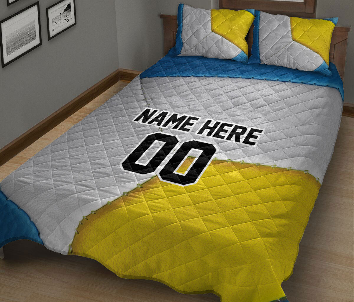 Ohaprints-Quilt-Bed-Set-Pillowcase-Volleyball-Ball-Pattern-Gifts-For-Sports-Lover-Custom-Personalized-Name-Number-Blanket-Bedspread-Bedding-161-King (90'' x 100'')