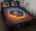 Ohaprints-Quilt-Bed-Set-Pillowcase-Vinyl-Record-Dj-Music-Fire-&-Water-Unique-Gift-Idea-Custom-Personalized-Name-Blanket-Bedspread-Bedding-936-Throw (55'' x 60'')