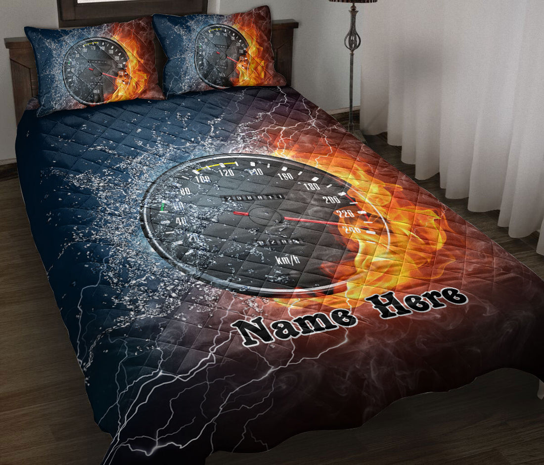 Ohaprints-Quilt-Bed-Set-Pillowcase-Racing-Kilometer-Gauge-Fire-&-Water-Sport-Gift-Idea-Custom-Personalized-Name-Blanket-Bedspread-Bedding-1516-Throw (55'' x 60'')