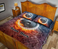 Ohaprints-Quilt-Bed-Set-Pillowcase-Speaker-Music-Lover-On-Fire-&-Water-Unique-Gift-Idea-Custom-Personalized-Name-Blanket-Bedspread-Bedding-2101-Queen (80'' x 90'')