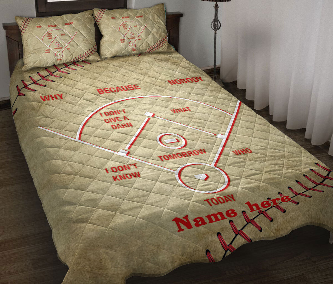 Ohaprints-Quilt-Bed-Set-Pillowcase-Baseball-Field-Positions-Sport-Unique-Gift-Idea-Beige-Custom-Personalized-Name-Blanket-Bedspread-Bedding-937-Throw (55'' x 60'')
