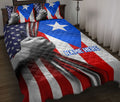 Ohaprints-Quilt-Bed-Set-Pillowcase-Puerto-Rico-Flag-Striped-Star-American-Us-Flag-Custom-Personalized-Name-Blanket-Bedspread-Bedding-2697-Throw (55'' x 60'')