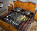 Ohaprints-Quilt-Bed-Set-Pillowcase-Fishing-Big-Bass-Fish-Fisherman-American-Us-Flag-Custom-Personalized-Name-Blanket-Bedspread-Bedding-347-Queen (80'' x 90'')