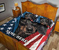 Ohaprints-Quilt-Bed-Set-Pillowcase-Dachshund-Wiener-Patriot-July-4Th-American-Us-Flag-Custom-Personalized-Name-Blanket-Bedspread-Bedding-2700-Queen (80'' x 90'')