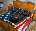 Ohaprints-Quilt-Bed-Set-Pillowcase-Black-Pug-Patriot-July-4Th-American-Us-Flag-Usa-Custom-Personalized-Name-Blanket-Bedspread-Bedding-349-Queen (80'' x 90'')