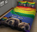 Ohaprints-Quilt-Bed-Set-Pillowcase-Lgbt-Bear-Love-Is-Love-Love-Wins-Pride-Gift-Custom-Personalized-Name-Blanket-Bedspread-Bedding-1371-King (90'' x 100'')