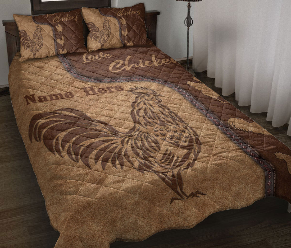 Ohaprints-Quilt-Bed-Set-Pillowcase-Love-Chickens-Rooster-Farm-Animal-Lover-Gift-Custom-Personalized-Name-Blanket-Bedspread-Bedding-58-Throw (55'' x 60'')