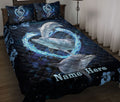 Ohaprints-Quilt-Bed-Set-Pillowcase-Dolphin-Heart-Floral-Pattern-Ocean-Animal-Lover-Gift-Custom-Personalized-Name-Blanket-Bedspread-Bedding-2251-Throw (55'' x 60'')