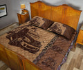 Ohaprints-Quilt-Bed-Set-Pillowcase-Love-Trucker-Truck-Driver-Brown-Pattern-Unique-Gift-Custom-Personalized-Name-Blanket-Bedspread-Bedding-1225-Queen (80'' x 90'')