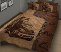 Ohaprints-Quilt-Bed-Set-Pillowcase-Love-Trucker-Truck-Driver-Brown-Pattern-Unique-Gift-Custom-Personalized-Name-Blanket-Bedspread-Bedding-1225-King (90'' x 100'')