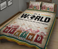 Ohaprints-Quilt-Bed-Set-Pillowcase-Pig-In-A-World-Where-You-Can-Be-Anything-Be-Kind-Custom-Personalized-Name-Blanket-Bedspread-Bedding-640-King (90'' x 100'')