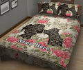 Ohaprints-Quilt-Bed-Set-Pillowcase-Pitbull-Terrier-You-Are-Not-Just-A-Dog-Floral-Pattern-Custom-Personalized-Name-Blanket-Bedspread-Bedding-2846-King (90'' x 100'')