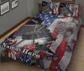 Ohaprints-Quilt-Bed-Set-Pillowcase-Hockey-Sport-Proud-Nation-Patriotic-American-Us-Flag-Custom-Personalized-Name-Blanket-Bedspread-Bedding-758-King (90'' x 100'')